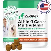 Suplementos tudo-em-1 de vitaminas para cães Balanced Breed, fabricados nos EUA Suplementos tudo-em-1 de vitaminas para cães Balanced Breed, fabricados nos EUA