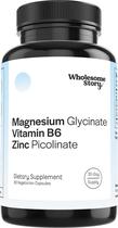 Suplementos Wholesome Story 3 em 1: picolinato de zinco e glicinato de magnésio com vitamina B6