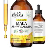 Suplementos Wild & Organic Maca Ashwagandha 120 ml sem álcool
