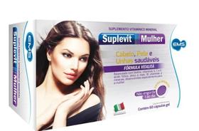 Suplevit Mulher Suplemento Cabelo, Pele e Unhas EMS 60cps Suplevit Mulher Suplemento Cabelo, Pele e Unhas EMS 60cps