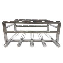 Suporte 100 Inox com 5 Espetos para Churrasqueira PréMoldada com Estrutura Robusta e Resistente Suporte 100 Inox com 5 Espetos para Churrasqueira PréMoldada com Estrutura Robusta e Resistente