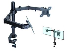 Suporte 2 Monitores Tv 13 a 32 Articulado de Mesa Aço Duplo Braço Ajustável Vesa Monitor 32 Polegadas Suporte 2 Monitores Tv 13 a 32 Articulado de Mesa Aço Duplo Braço Ajustável Vesa Monitor 32 Polegadas