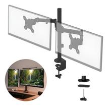 Suporte 2 Monitores Tv Duplo Articulado 17 A 32 De Mesa Aço Preto Com Pintura Eletrostática Suporte 2 Monitores Tv Duplo Articulado 17 A 32 De Mesa Aço Preto Com Pintura Eletrostática