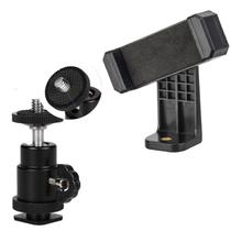Suporte 2x1p/ Celular Tripe Câmera + Ball Head Foto Vídeo