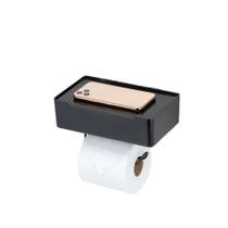 Suporte 3 em 1 Lenço, Papel Higiênico e Celular Dupla Face 3M Preto Arthi