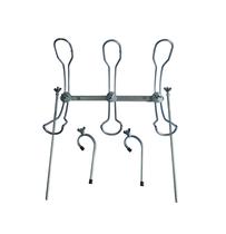 Suporte 3 varas de pesca 2 em 1 borda de barco e chão