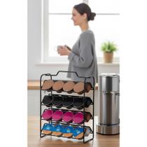 Suporte 32 Cápsulas Café Expresso Preto: Organização Perfeit
