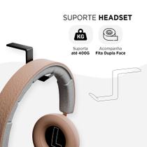 Suporte 3D para Headset e Headphone Organizador Fita Adesiva
