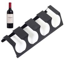 Suporte 4 Garrafas de Vinho de Teto ou Móveis - Tipo Adega