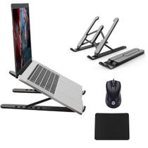 Suporte 6 níveis Base Apoio Ergonômico kit P/ Notebook Netbook + Mouse Mouse pad - Commercedai