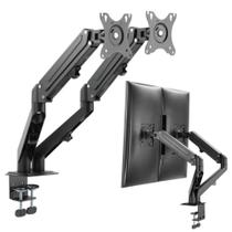 Suporte a Gás Para Monitor Gamer Suporta 2 Telas Cor Preto LG AOC Dell Mancer 17 Até 32 Kit de Instalação Material Aço Reforçado Padrão VESA Suporte a Gás Para Monitor Gamer Suporta 2 Telas Cor Preto LG AOC Dell Mancer 17 Até 32 Kit de Instalação Material Aço Reforçado Padrão VESA