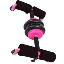 Suporte Abdominal Rolo 2 em 1 Com Elastico Extensor Rodas Ventosa para Exercicios Musculaçao Treino Perde Peso - Economia Solar