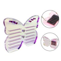 Suporte Acrílico Borboleta Imã Lash Designer Extensão Cílios