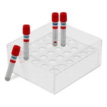 Suporte Acrílico Coleta Tubos Sangue Laboratório Hospitalar Organização Porta Testes 30 Furos Suporte Acrílico Coleta Tubos Sangue Laboratório Hospitalar Organização Porta Testes 30 Furos