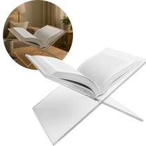 Suporte Acrílico Moderno Formato X Livros Bíblias Organizador Resistente Transparente Elegante Luxo