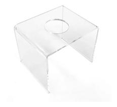 Suporte Acrílico p/ Servir Pizza Cone - 1 Furo - 9x9x11cm