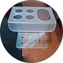 Suporte acrílico para banheiro Porta Escova De Dentes E Creme Dental Com Ate 4 Escovas