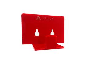 Suporte Acrílico Parede Controle Playstation 4(ps4) Vermelho - 01 Sup