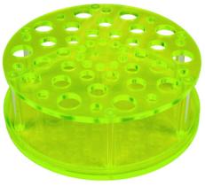 Suporte Acrílico Redondo Verde Limão com 50 Cavidades para Pincéis - Santa Clara