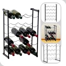 Suporte Adega 20 Garrafas Aramado Preto Metaltru Suporte Adega 20 Garrafas Aramado Preto Metaltru