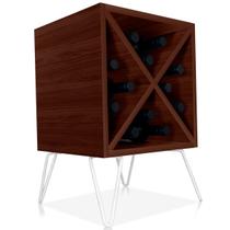 Suporte Adega De Vinho Santiago Madeira MDF 12 Garrafas - Branco Villandry Suporte Adega De Vinho Santiago Madeira MDF 12 Garrafas - Branco Villandry