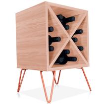 Suporte Adega De Vinho Santiago Madeira MDF 12 Garrafas - Cobre Jade Suporte Adega De Vinho Santiago Madeira MDF 12 Garrafas - Cobre Jade