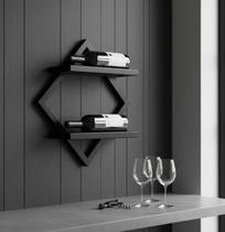 Suporte Adega Suspensa Vinho Industrial Diamante 2 Garrafas