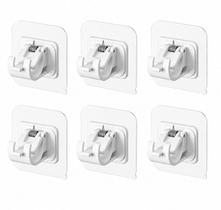 Suporte Adesivo Multiuso Para Barra Toalheiro Haste Sem Furo Transparente 3-5kg Pacote:Branco 1 Unidade