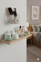 Suporte Adesivo Organizador de Banheiro Porta trecos Escova e Pasta de Dente