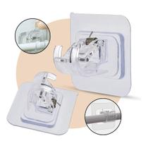 Suporte adesivo para varão de cortina gancho transparente sem furos Suporte adesivo para varão de cortina gancho transparente sem furos