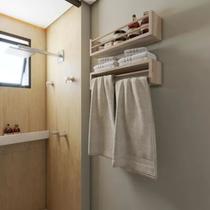 Suporte Aéreo para Temperos com Espaço para Papel Toalha e Utensílios