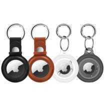 Suporte Airtag impermeável e chaveiro de couro para Apple Airtags