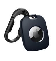 Suporte AirTag SURITCH com mosquetão azul escuro, estojo de TPU, pacote com 1 pacote