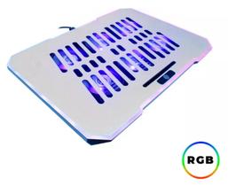 Suporte Ajustável Notebook Led Rgb Cooler Ergonômico 2 Usb
