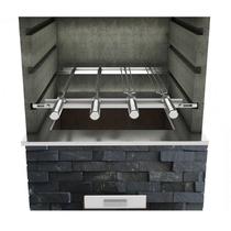 Suporte Ajustável para Churrasqueira com 4 Espetos Inox