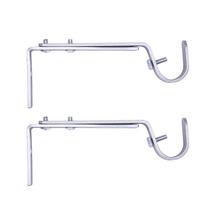 Suporte ajustável para haste de cortina Kenney Satin Nickel, pacote com 2 Suporte ajustável para haste de cortina Kenney Satin Nickel, pacote com 2