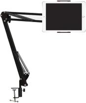 Suporte ajustável para tablet e pinça para mesa compatível com dispositivos de 3,5 a 10,6 polegadas