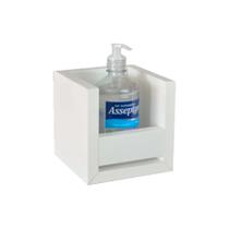 suporte álcool em gel branco Hub18
