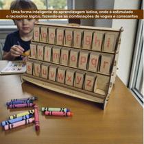 Suporte Alfabeto e Estojo Letras Móveis Material Pedagógico