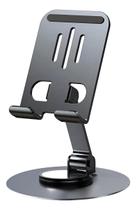 Suporte Alumínio de Mesa Base Rotatória Ajustável 360º Para Smartphones e Tablets