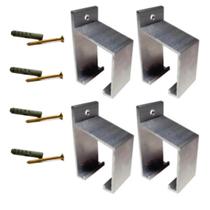 Suporte aluminio trilho concavo - 4(un)