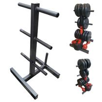 Suporte Anilhas Halteres Musculação Academia Supino Peso Cinza escuro