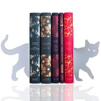 Suporte Aparador de Livros em Aço Gatinho Curioso Gato Porta Livro Cd e Dvd - PeculiArtes