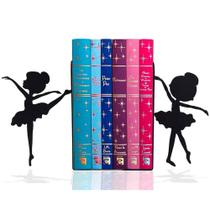 Suporte Aparador de Livros em aço Infantil Bailarina Ballet Balé Porta Livro Cd Dvd - PeculiArtes