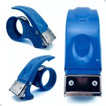 Suporte Aplicador e Cortador de Fita Durex Adesiva Grande Larga de Mão Metal Manual