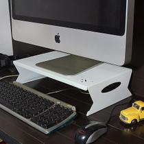 Suporte Apoio de Monitor em Alumínio 10 cm Altura - Branco