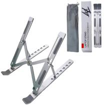 Suporte apoio de notebook universal em aluminio com 7 regulagens portatil bs07