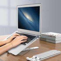 Suporte Apoio Notebook Tablet Dobrável e Ajustável Resistente Preto - Pro