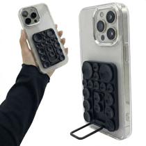Suporte Apoio Para Celular Smartphone Universal Adesivo Com Ventosas Silicone Alta Fixação
