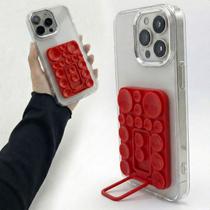 Suporte Apoio Para Celular Smartphone Universal Adesivo Com Ventosas Silicone Alta Fixação
